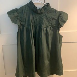 Sea New York green sleeveless blouse size 4